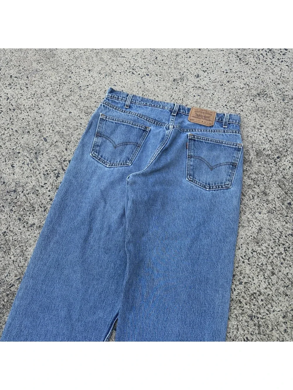 Vintage Levis 550 Orange Tab Jeans Men 36x34 USA 1996 Denim Grunge Faded 90s